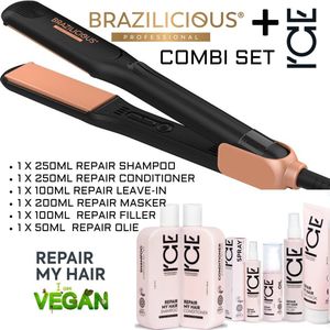 BRAZILICIOUS Titanium & Gold 48K Therapy 250 º + 6 Producten Repair My Hair