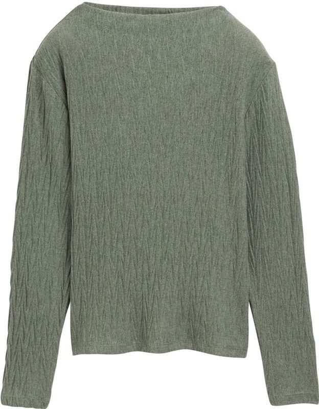 TOM TAILOR T-shirt met lange mouwen voor dames, 33962 - Doeskin Melange, M