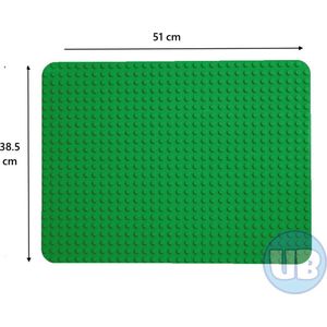 Uniblocks | Grote XL bouwplaat donkergroen - 51 x 38,5 cm | 51 x 38,5 cm | | bouwplaten geschikt voor Duplo | grondplaten 32x24 noppen | | stad | Combineer met DUPLO bouwstenen | bouwblokken