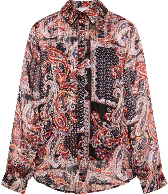 usha - Blouse qisha - Paisley - Langarm