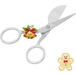 Roestvrijstalen eendenbalschaar van 4,7 inch met mesrand en offset handvat voor nauwkeurig trimmen van nappen en tapijten bij naaiprojecten