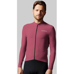 Acelera Fietsshirt Lange Mouwen Rood - Lined - Wielershirt - Fietskleding - Heren - Warm Fietsshirt Lange Mouwen- Maat M