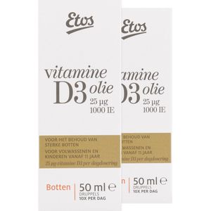 Etos Vitamine D3 Hooggedoseerd Olie - 2 x 50ML