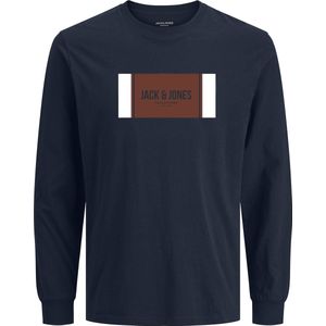 Jack & Jones - JJHAYATO - T-shirt - Navy / Bruin / Wit