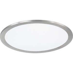 LED Plafondlamp WiZ - Smart LED - Torna Givon - 15W - Aanpasbare Kleur - Dimbaar - Afstandsbediening - Rond - Mat Nikkel - Aluminium