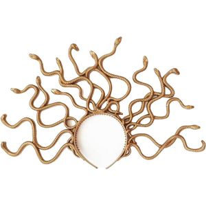 Hoofdband Medusa Slang Retro Geschikt voor Feesten Cosplay Kostuumdecoratie Unisex(Goud)