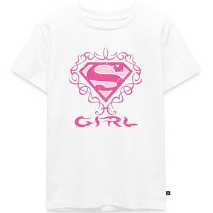Superman Super Girl S Schild Premium T Shirt Kinderen
