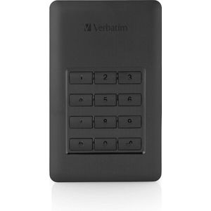 Externe harde schijf 2 TB met codetoegang - Draagbare USB 3.2 harde schijf voor Windows & Mac