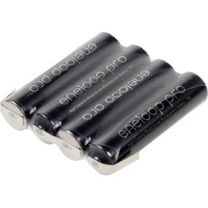 Panasonic Eneloop Pro Accupack Aantal Cellen: 4 Batterijgrootte: AAA (potlood) Z-soldeerlip NiMH 4.8 V 900 MAh