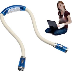 Draagbare U-vormige LED flexibele handsfree knuffel nek lezing boek lamp toorts (blauw)