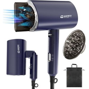 Compacte Reisföhn 2200W | Sneldrogend & Inklapbaar | Ionenfunctie voor Gezond Haar | Lichtgewicht Design