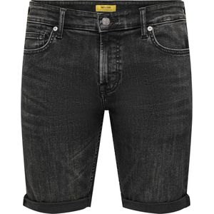 Only & Sons Broek Onsply Wb 5192 Tai Dnm Shorts Noos 22025192 Washed Black Mannen Maat - XS