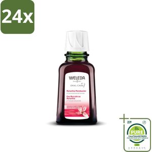 WELEDA - Mondwater geconcentreerd - Ratanhia - 50 ml - Voordeelverpakking - 24 stuks - Mondwater - Tandvlees