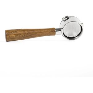 Naked Portafilter - Hout - Sage, Solis, Breville - 54mm - RVS - Bodemloze Filterdrager - Portafilter 54mm - Bottomless Portafilter - Portafilter - Filterdrager - Piston – Espressomachine - Barista Essentials