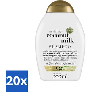 OGX - Coconut Milk - Shampoo - Voedend - Tropische Geur - 385 ml - Bulkverpakking - 20 stuks