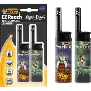 BIC EZ Reach Snoop Dogg gasaansteker - aansteker met extra lange huls 3.5 cm- blister 2 - Snoop Dogg