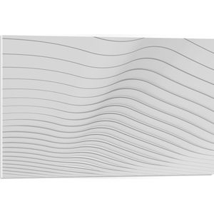 PVC Schuimplaat- Golvende Lijnen op Witte Achtergrond - 75x50 cm Foto op PVC Schuimplaat