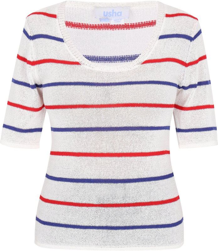 usha BLUE LABEL Gebreid vest  enziaan / rood / wit