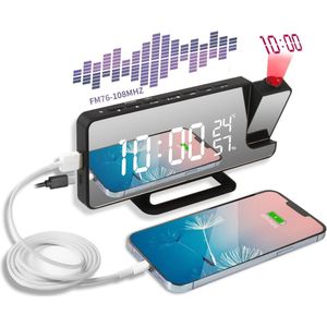 Lexium Wekkerradio Op Netstroom - Klokradio - Wekkerradio - Klokradio Met Wekker - Wekkerradio Dab - Wekker Dab Radio