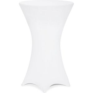 Deuba Statafelrok Tafelkleed Stretch 30°C Wasbaar Ø 60 cm Wit