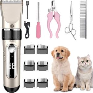 Equivera Hondentondeuse - Hondentrimmer - Tondeuse voor Dikke Vacht - Dieren Tondeuse - Scheerapparaat voor Dieren - Tondeuse voor Honden en Katten