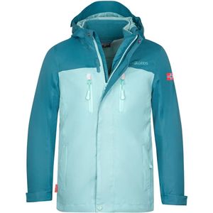 Trollkids - Bryggen 3in1 - 3-in-1-jas - Turkoois/Blauw - Waterdicht