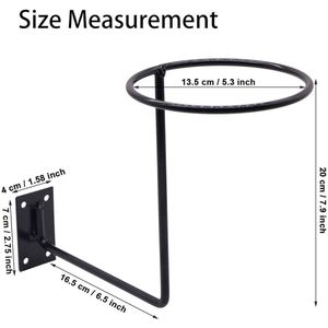 Multifunctionele Motorhelm Wandhouder - Zwart - Set van 3 - Gelegeerd Staal