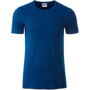 James and Nicholson - Heren Standaard T-Shirt (Donkerblauw)