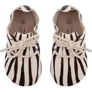 Little Indians Schoenen Zebra 10,5 Cm Leer Zwart/wit Maat 15