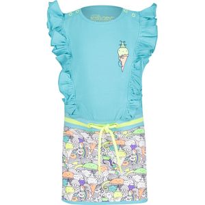 4PRESIDENT Meisjes jurk - Turquoise - Maat 110 - Meisjes jurken