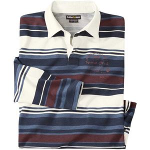 ATLAS FOR MEN - Gestreepte rugbypolo Sport Club - Heren - Verkrijgbaar in grote maten - 4XL