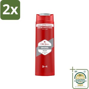 Old Spice - Original - Douchegel 3-in-1 - Reinigt, Verfrist & Verzorgt - 400 ml - Voordeelverpakking - 2 stuks - 3-in-1 - Old Spice