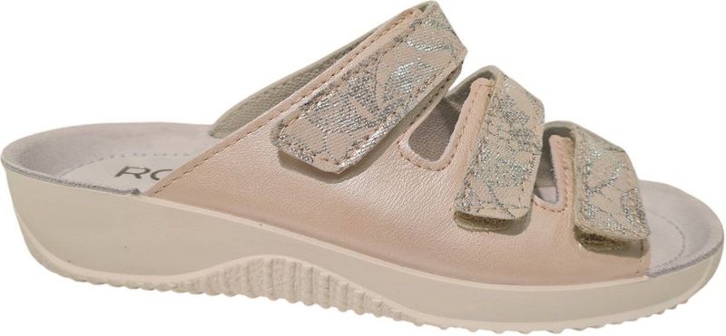 Rohde - Dames Slippers - Creme - Suede Voetbed - Rubberen Loopzool