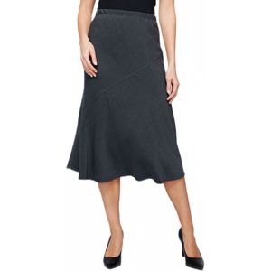 Lange uitlopende rok van stretchstof