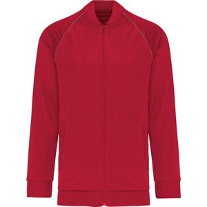 PROACT® Unisex trainingsjas met rits en biesje PA384 - Sporty Red - 4XL