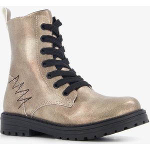 Blue Box meisjes veterboots metallic goud - Maat 28 - Uitneembare zool