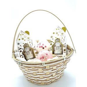 Luxe Kerstcadeau-Kerstmandje met Bruisballen en Vanilla Sugar Hand crème-Cadeau set voor vrouw, vriendin, moeder-Verwenpakket-Cadeaupakket kerst