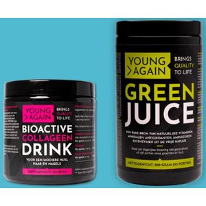 Young Again Greenjuice & Collageen Combi-Pakket
