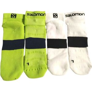 Salomon - Running Sense 2pack sokken - 45/47 Lime Punch/White
