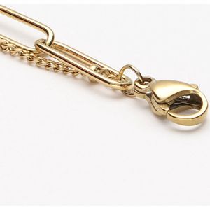 Notre-V Ketting Dubbel Chain Kettingen Dames - Paars - Maat ONESIZE