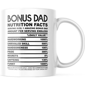 Bonus Dad Nutrition Facts Mok - 330 ml - Keramiek