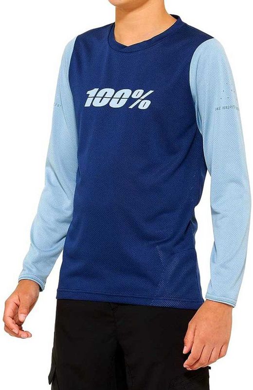 100percent Ridecamp Langarm Enduro Trui Blauw 8-10 Years Jongens,Meisjes