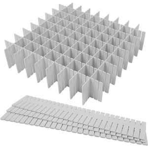 Verstelbare ladeverdelers - 16 stuks raster lade organizer - grijs Washing Machine