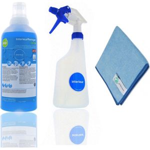 SOP InterieurReinger ECO met Sprayflacon & Microvezeldoek - 1 Liter - Met slimme doseerdop - 50 doseringen