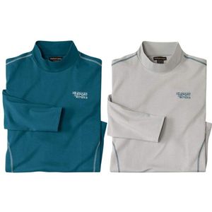 ATLAS FOR MEN - Set van 2 sportieve coltruien - Heren - Verkrijgbaar in grote maten - 4XL