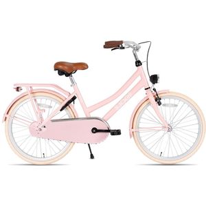 SJOEF City Meisjesfiets 24 inch | Kinderfiets voor Meisjes van 8 tot 12 jaar | LED verlichting | Inclusief Slot |Omafiets 24 inch | Roze