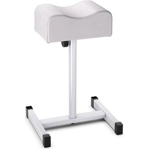 COSTWAY Pedicure kruk, beensteun, in hoogte verstelbaar van 45-65 cm, voetensteun, voetenbank voor nagelverzorging in salons, spa, wit