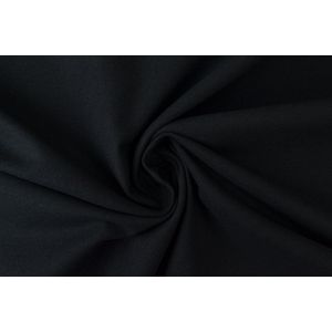 10 meter molton stof - Zwart - 100% katoen - Molton stof op rol