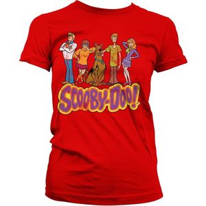 Team Scooby Doo Distressed Girly Tee Damen T-Shirt Red-S