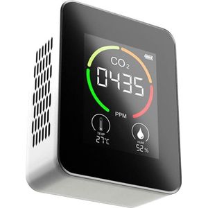 Luchtkwaliteitsmelder voor binnen CO2-meter digitale monitor - temperatuur vochtigheidssensor - kleurrijke achtergrondverlichting - thuiskantoor - beste prijs